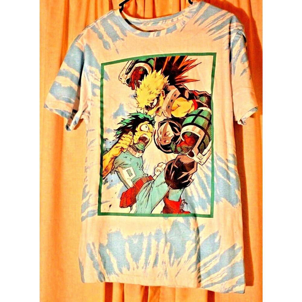 MY HERO ACADEMIA BLUE TIE DYE T-SHIRT SIZE M FUNATION